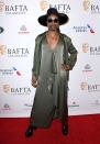 <p>Attending the BAFTA Los Angeles Tea Party at Four Seasons Hotel in Los Angeles, the actor wore a Baja East green dress, black Coach heeled boots, accessories by Konstantino jewellery and a black hat by Halomimi. </p><p>He styled the look with a pair of black sunglasses by Thom Browne. </p>