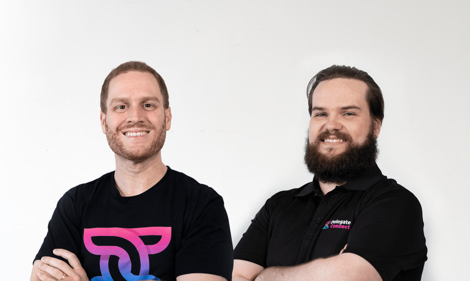 Delegate Connect founders Jordan Walsh and Jacob Thomas