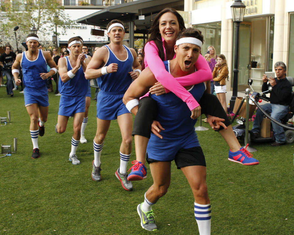 "Episode 903" - Desiree pulls out all the stops and brings in the pros from the National Dodgeball League to teach the guys how to take their game to the next level. After a spirited practice session, the blue team of bachelors takes on the red team at the Americana in Los Angeles. The clash of titans ends up in an enormous heap, sending one person to the ER with a broken bone. How will this affect that night's after-party? Chris sweeps Desiree off her feet and sparks begin to fly. The two escape for a private concert under the stars by soul/pop/gospel singer Kate Earl, on "The Bachelorette."