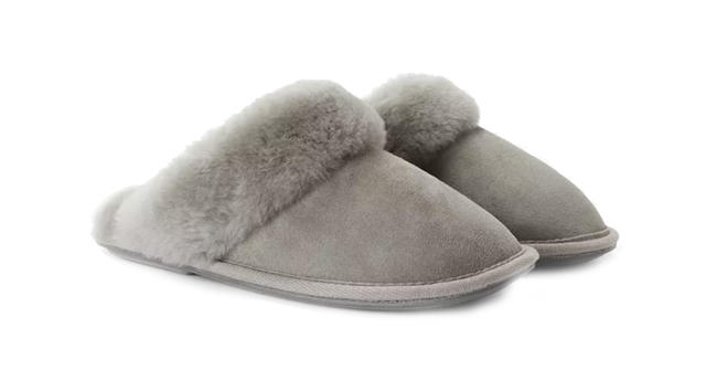 John Lewis Waffle Memory Foam Mule Slippers, Off White at John