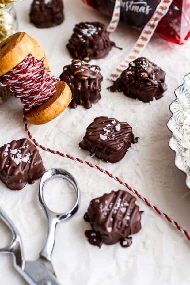 <p><a href="https://www.halfbakedharvest.com/homemade-holidays-coconut-caramel-stuffed-chocolate-covered-pretzel-presents/" rel="nofollow noopener" target="_blank" data-ylk="slk:Half Baked Harvest;elm:context_link;itc:0;sec:content-canvas" class="link ">Half Baked Harvest</a></p>