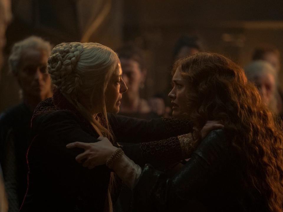 Olivia Cooke and Emma D’Arcy in a still from House of the Dragon (HBO / Sky)