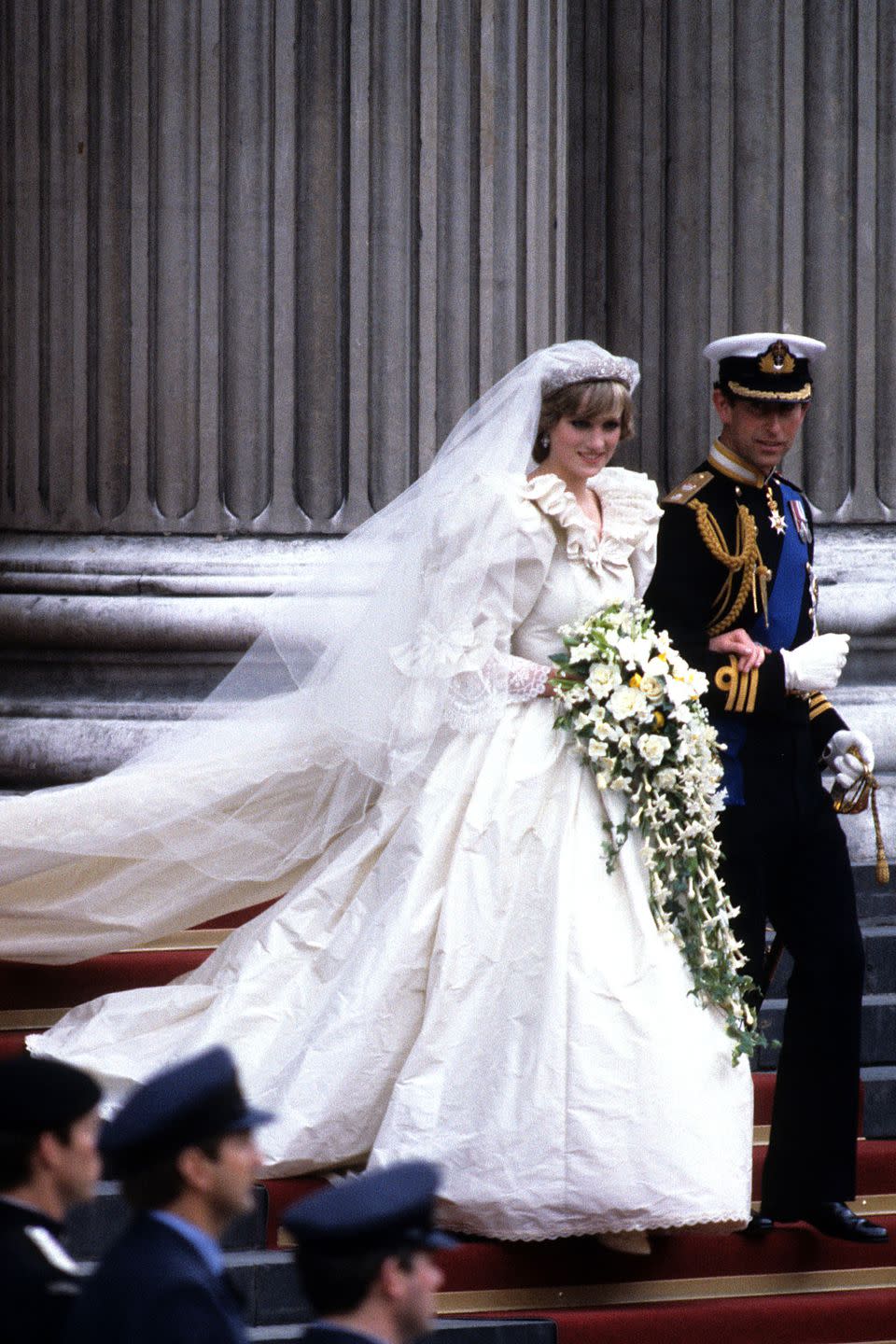 Princess Diana and Prince Charles on their wedding day