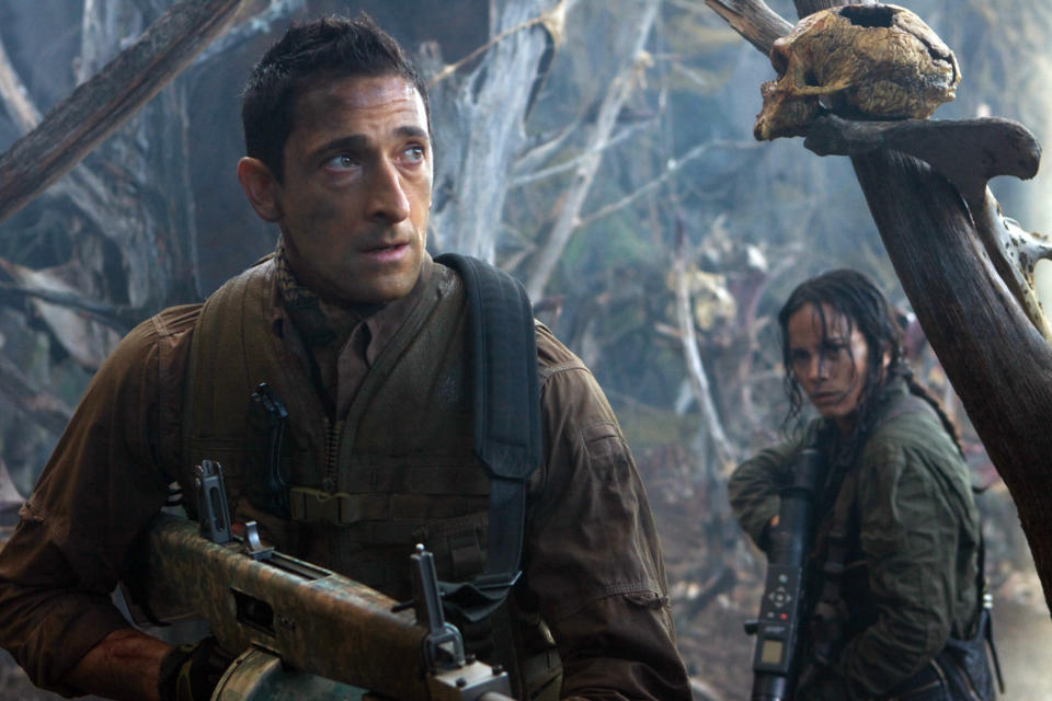 Adrien Brody and Alice Braga in “Predators”