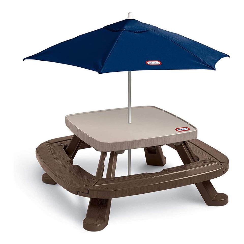 9) Fold 'n Store Picnic Table with Market Umbrella