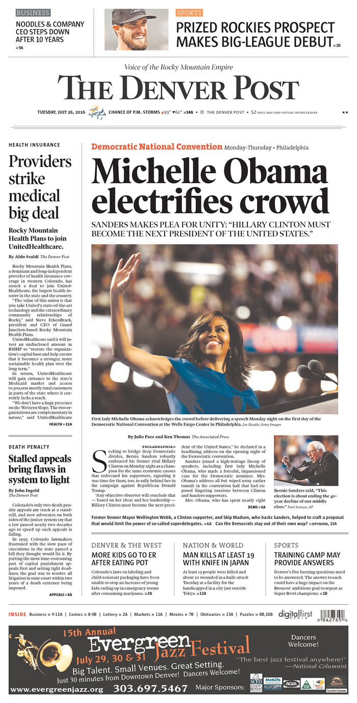 Michelle Obama electrifies crowd - The Denver Post