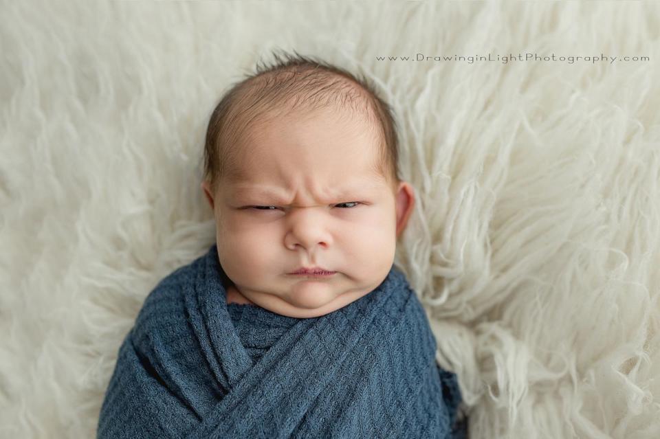 PHOTO: Photos from a photoshoot of a newborn baby went viral for his hilarious expressions. (Drawing in Light Photography)