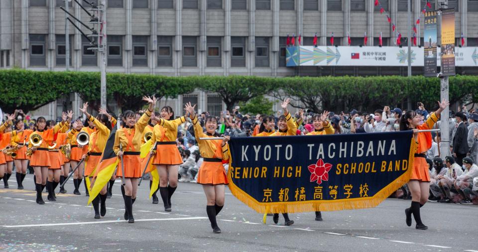 ▲橘高校吹奏樂部2022國慶來台演出，在台灣颳起一股橘色旋風。