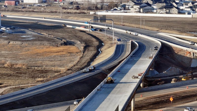 The Farmington section of the West Davis Corridor, which connects western Davis County communities with a viable alternative to I-15, is pictured on Tuesday, Jan. 2, 2024.