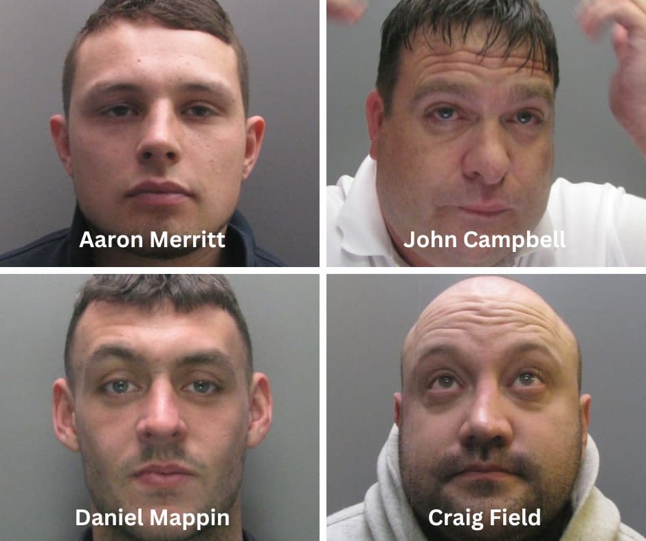 The gang members received hefty sentences. (Durham Constabulary)