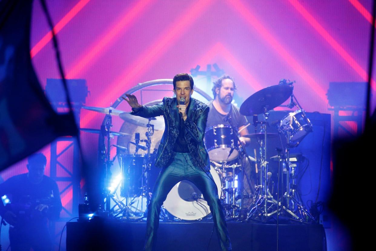 The Killers perform the Saturday headline slot at Glastonbury Festival: REUTERS