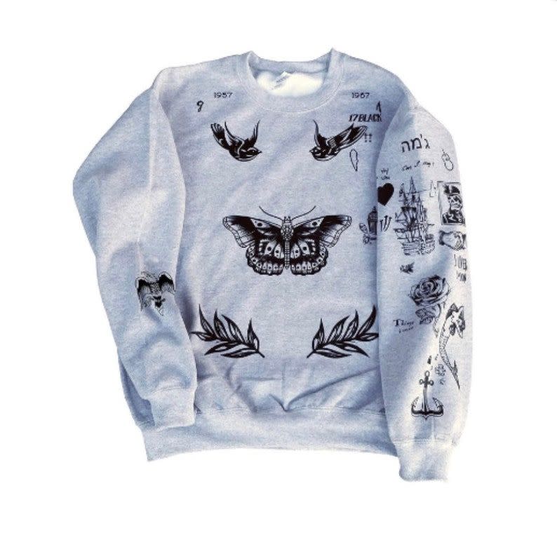 17) Butterfly Styles Tattoo Sweatshirt