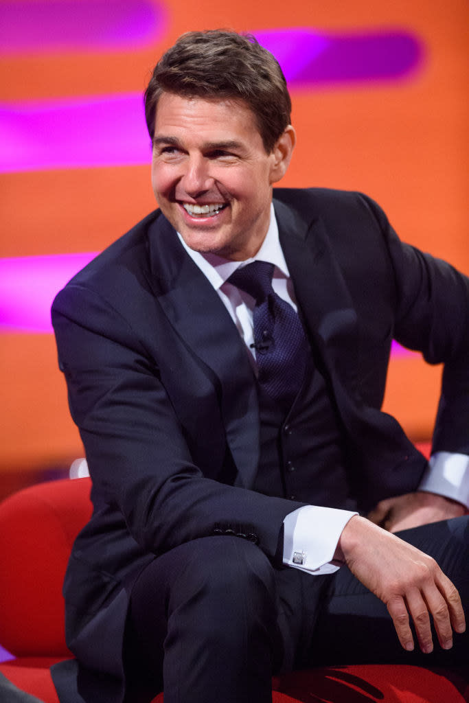 Tom Cruise during the filming of the Graham Norton Show at The London Studios