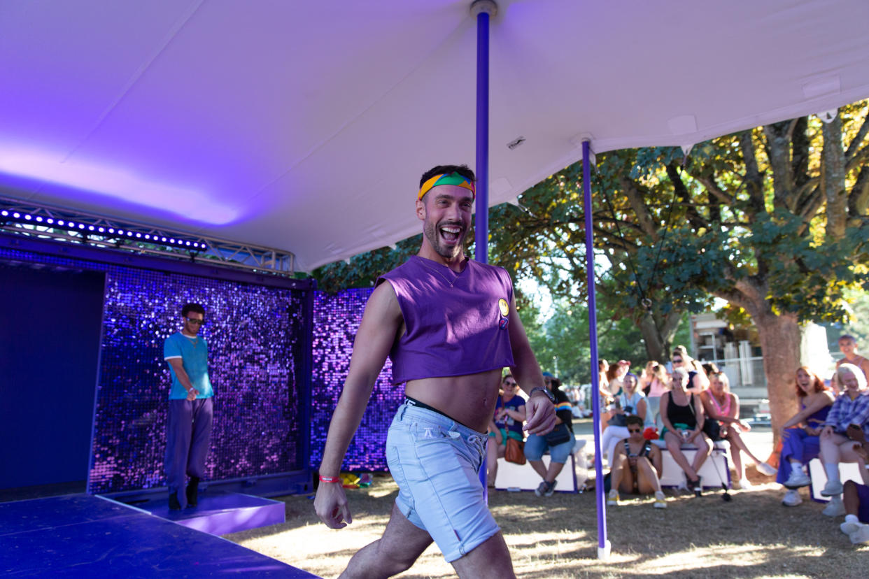 Tiago was a complete natural on the Yahoo catwalk. (Christian Cassiel)