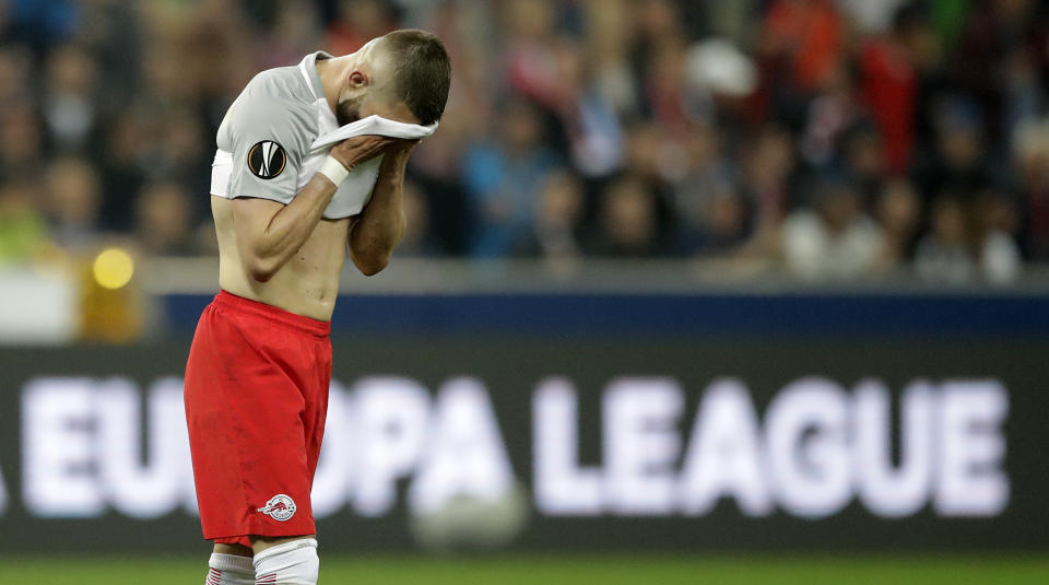 Salzburg’s Valon Berisha came so close to a Europa League final appearance last season