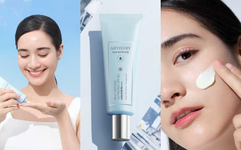 ARTISTRY多重防護UV防曬乳SPF50+/PA++++ 50g／1,280元  有最高規格防曬係數之外，更棒的是質地清爽好吸收，不油膩也不致敏致痘，任何膚質都能安心使用。（圖／品牌提供）