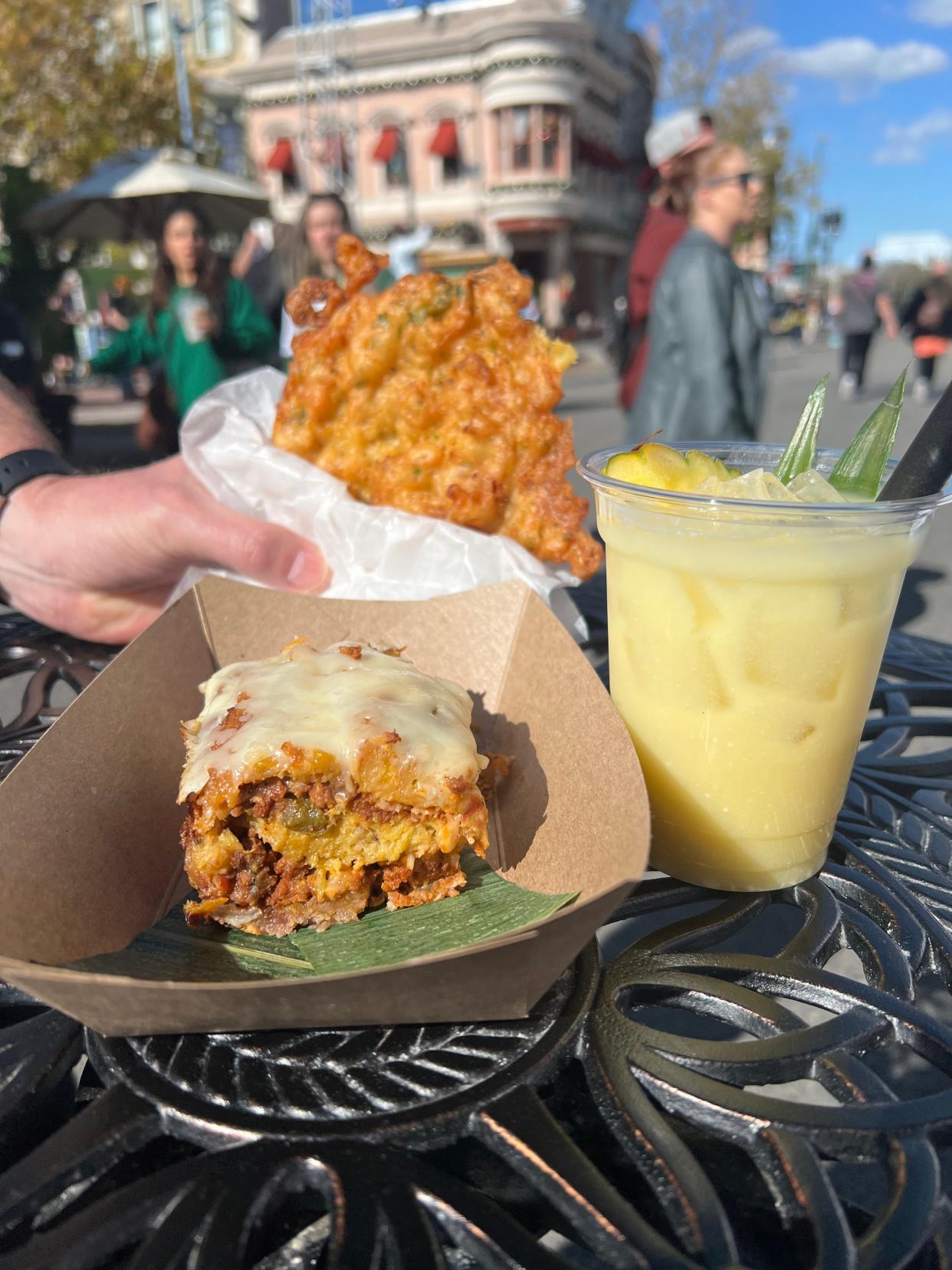 Unlike Piña Coladas, but Pastelón and Bacalaitos (codfish fritters) may be new to many guests. Chef Robert Martinez, Jr., who is Puerto Rican, said Bacalaitos are a common street food in Puerto Rico.