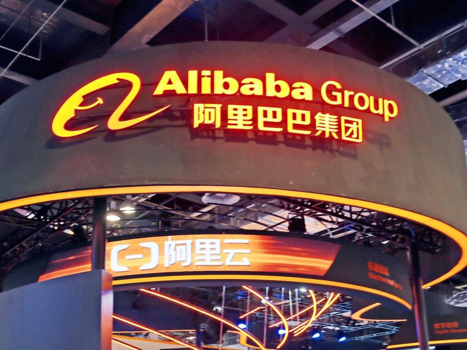 A scene of AI technology and digital smart Life at the Booth of Alibaba and Ant Group at the World Intelligence Congress in Shanghai, China, in July 2021.