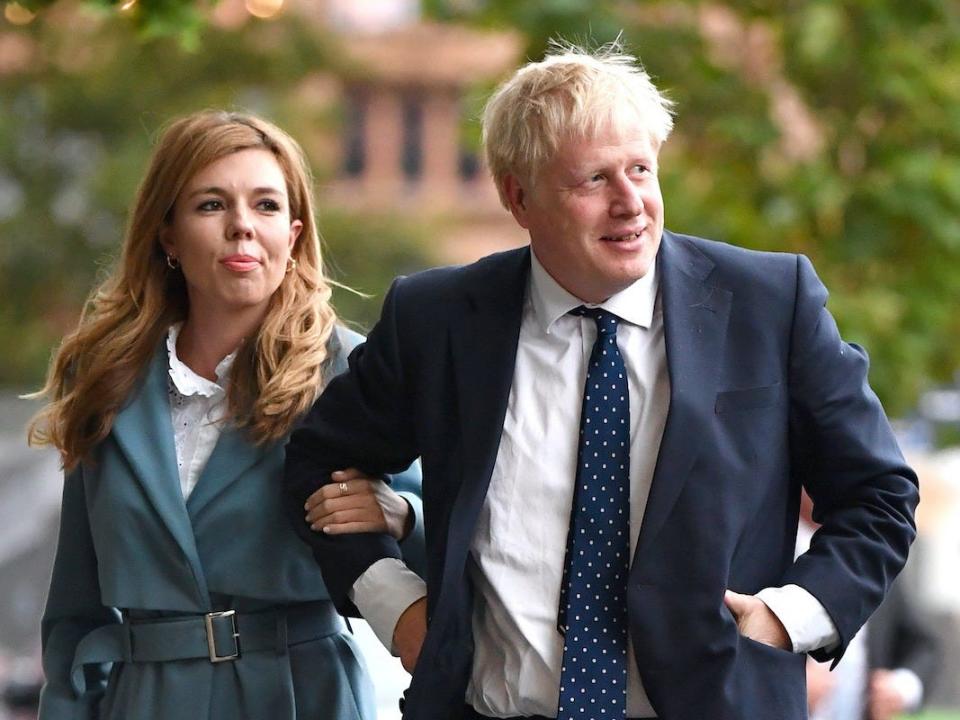 Carrie Symonds and Boris Johnson