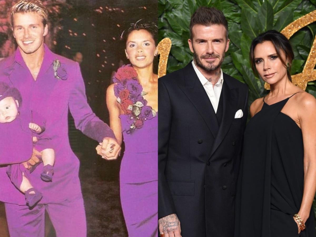 David and Victoria Beckham's oh-so-90s wedding: the lavish ceremony  featured a 15th-century castle, coordinated 'fits, Posh's Vera Wang dress –  and baby Brooklyn as the ring bearer