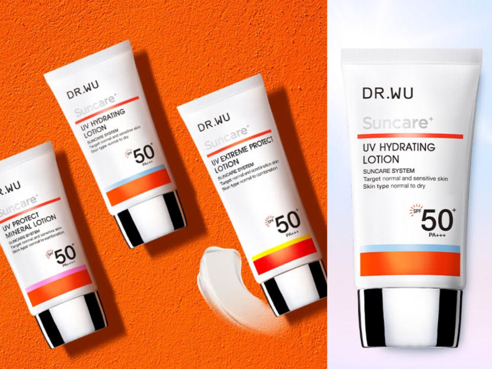 ▲DR.WU全日保濕防曬乳SPF50+ 35ML，質地清爽不黏膩，原價1,800元、5/8-5/14活動價買一送一900元。（圖片來源：Yahoo購物中心）