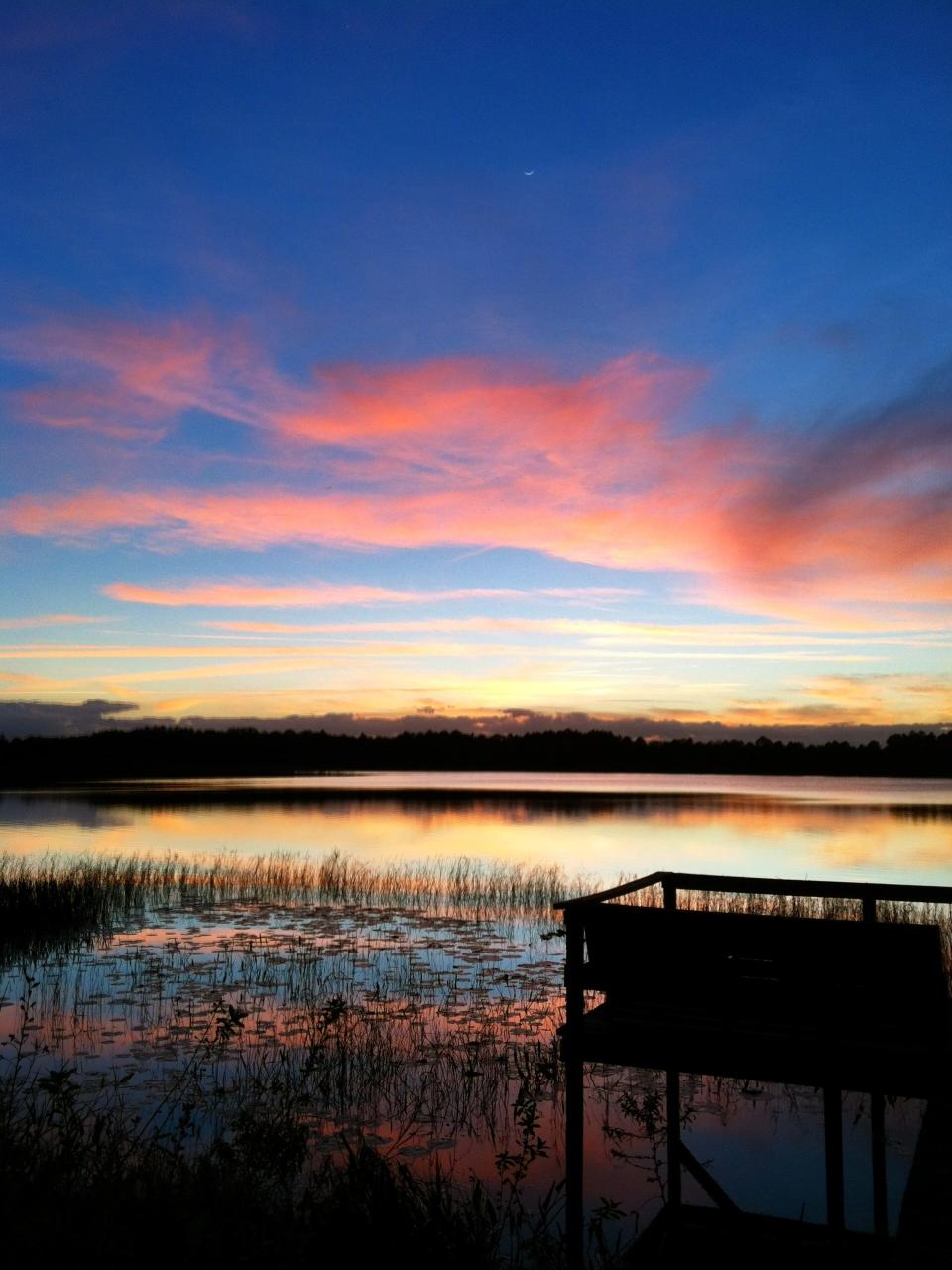 A colorful sunset can be seen over North Lake Talmadge in DeLand in 2012.