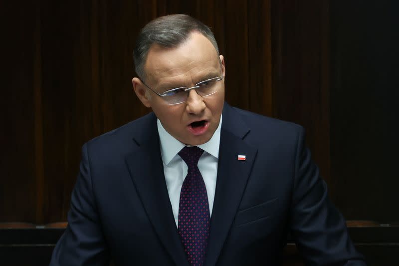 First session of the newly elected Polish parliament in Warsaw