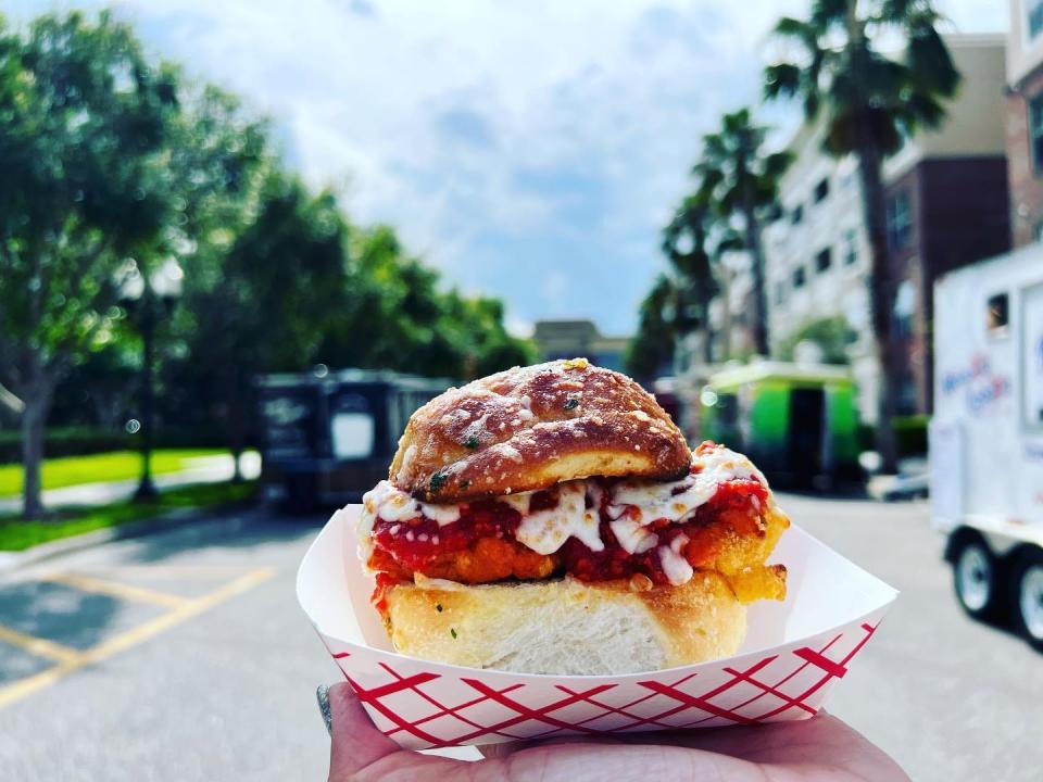 Garlic knot slider from The Knot by Rollin' Dough.