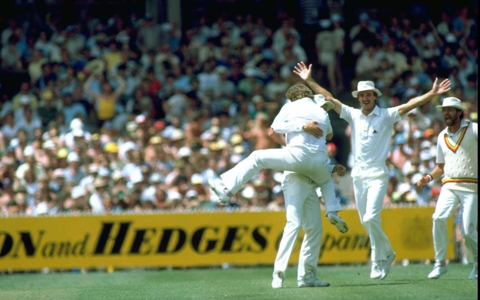 Ian Gould catches Greg Chappell off Norman Cowan at the MCG. - GETTY IMAGES