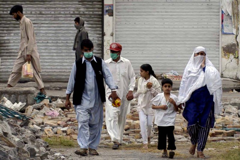 Kashmir survivors shift to safer places October 15, 2005, after losing their home in the massive earthquake in Muzaffarabad, Pakistan, on October 8. File Photo by Ahmad Abbasi/UPI