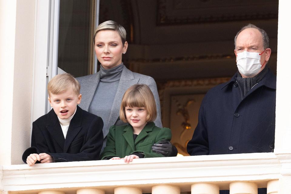 Princess Charlene of Monaco, Prince Albert II of Monaco, Prince Jacques of Monaco and Princess Gabriella of Monaco