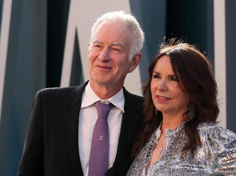 John McEnroe and his wife, singer-songwriter Patty Smyth.