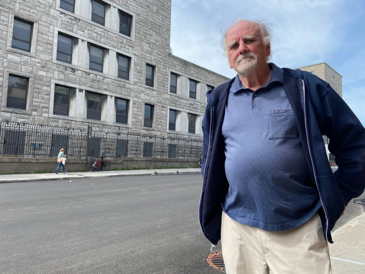David Robertson says the new homeless shelter is attracting too much nuisance and he wants to sell his house. (Rowan Kennedy/CBC - image credit)