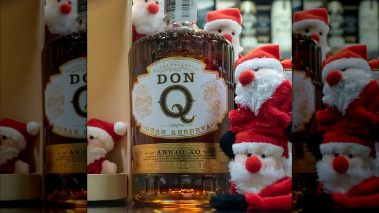 Don Q rum with Santas 