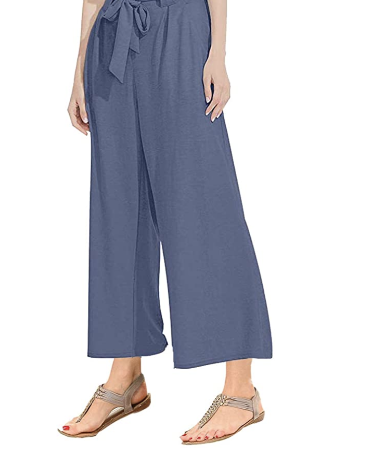 Pantalones GlorySunshine palazzo para mujer con cintura elástica (Crédito: Amazon).