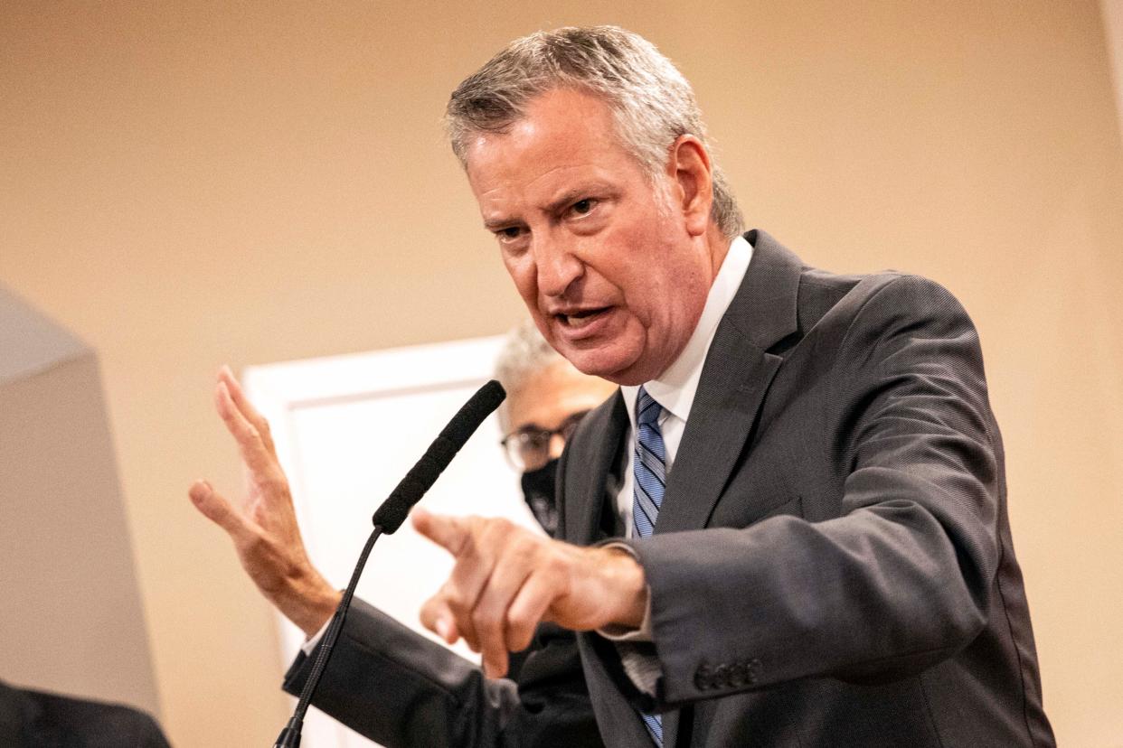 Former New York City Mayor Bill de Blasio.