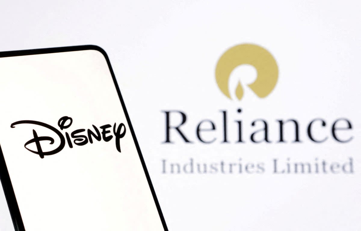 Illustration shows Disney and Reliance logos (Reuters)
