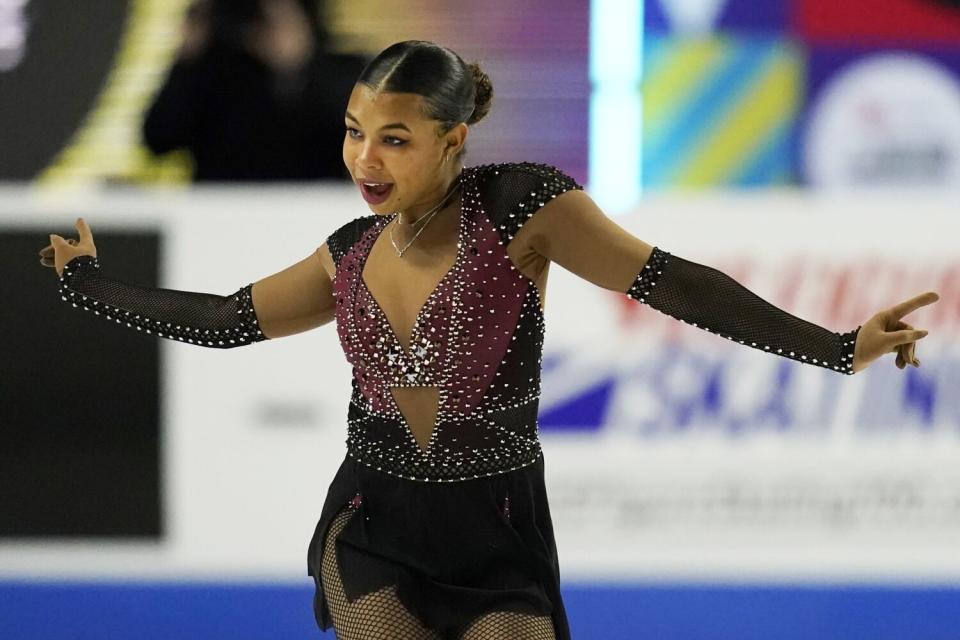 Starr Andrews performs at the U.S. figure skating championships Jan. 14, 2021, in Las Vegas.