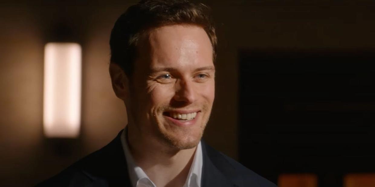 sam heughan as rob in love again, sam heughan, sam heughan love again, sam heughan 2023, love again movie, sam heughan movie