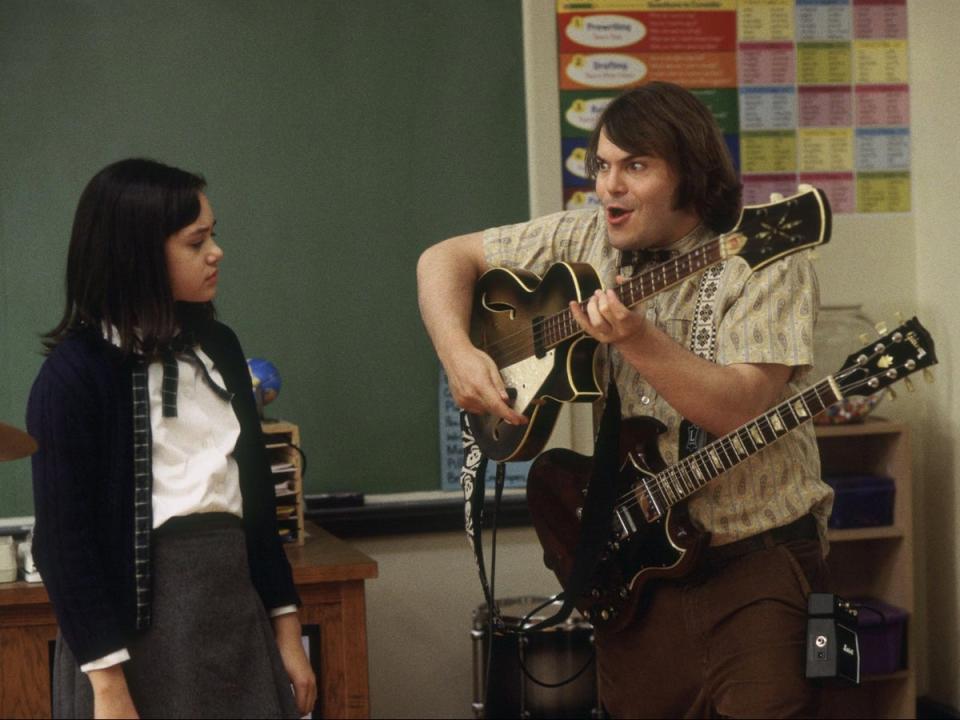 Rivkah Reyes and Jack Black in ‘School of Rock’ (Andrew Schwartz / Paramount Pictures)