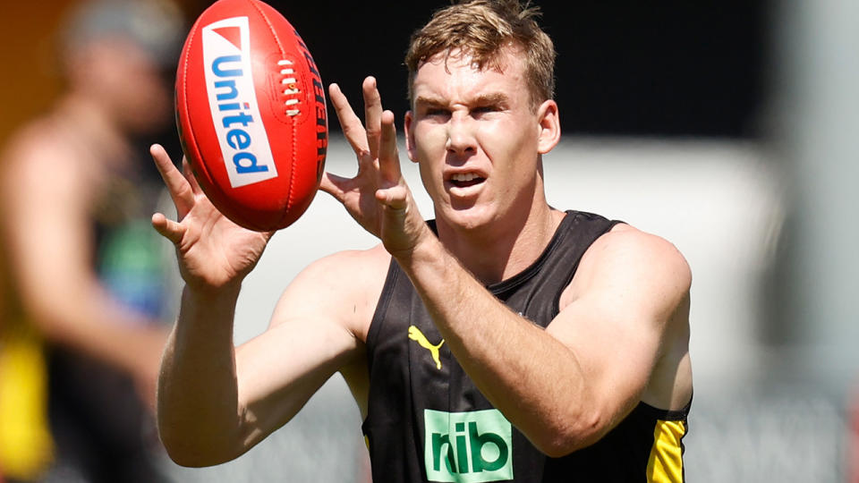 Tom Lynch's captaincy credentials could be hurt by his recent post of Sydney Stack, former AFL player Kane Cornes says. (Photo by Michael Willson/AFL Photos via Getty Images)