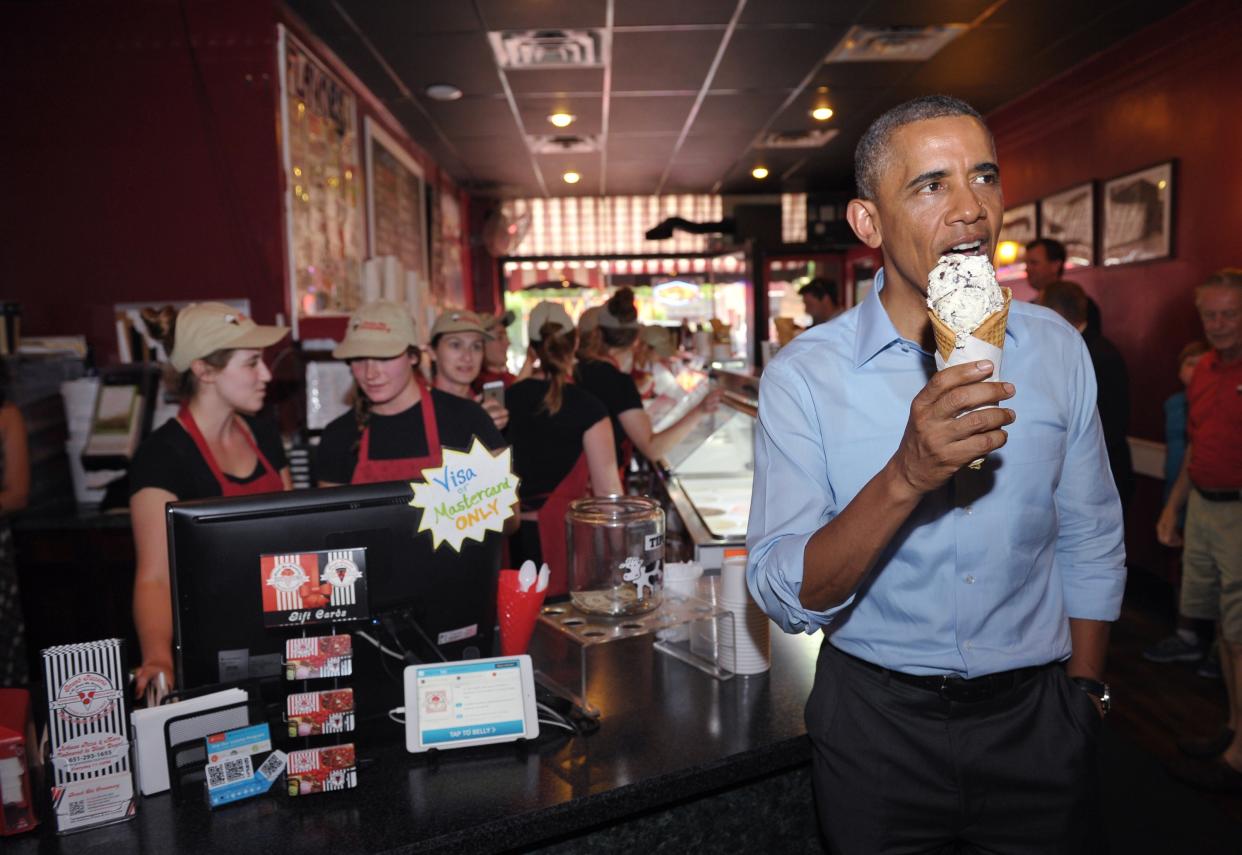 US-POLITICS-OBAMA-ICE CREME