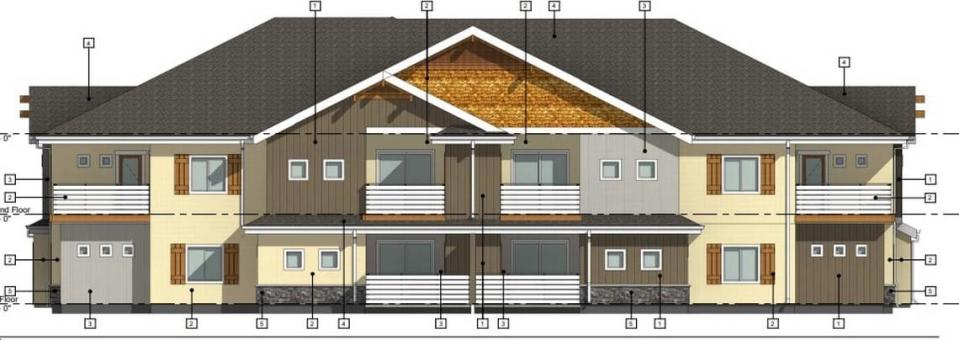 A rendering of The Village Condos in Caldwell. The apartments would be located south east corner of Laster Street and Florida Avenue.