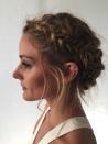 <p>If you’re feelin’ fancy opt for a updo of messy plaits. [Photo: Pinterest]</p>