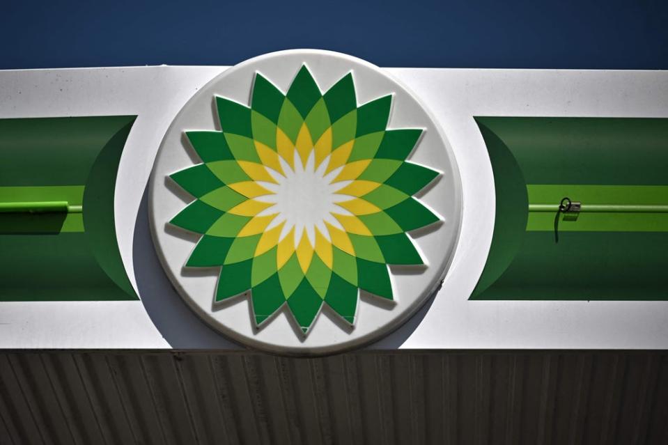 A BP logo at a petrol station in Tonbridge (AFP via Getty Images)