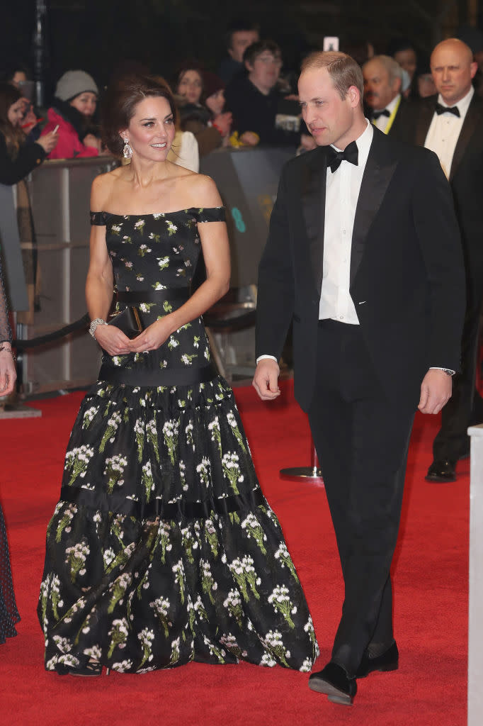 Prince William and Catherine, the Duchess of Cambridge, at the BAFTAs (Photo: Getty Images)