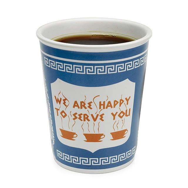 If you're not going to your favorite coffee shop, this coffee cup will bring some of that atmosphere to your bedroom. <a href="https://fave.co/2UioVlY" target="_blank" rel="noopener noreferrer">Find it for $14 at Uncommon Goods</a>.