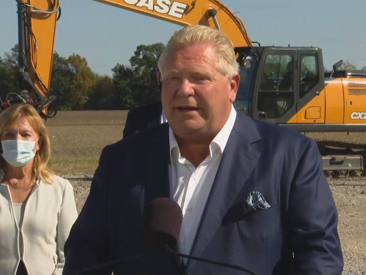 Premier Doug Ford announced Monday that the province is officially giving $9.8 million to continue the planning on a new hospital for Windsor-Essex. (CBC - image credit)