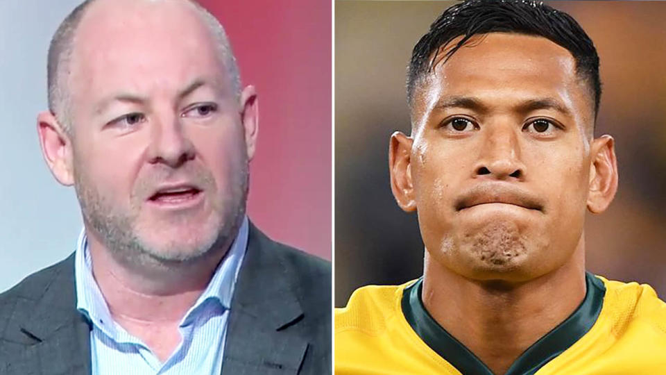 Andrew Webster has spoken out about Israel Folau. Image: Channel Nine/AAP