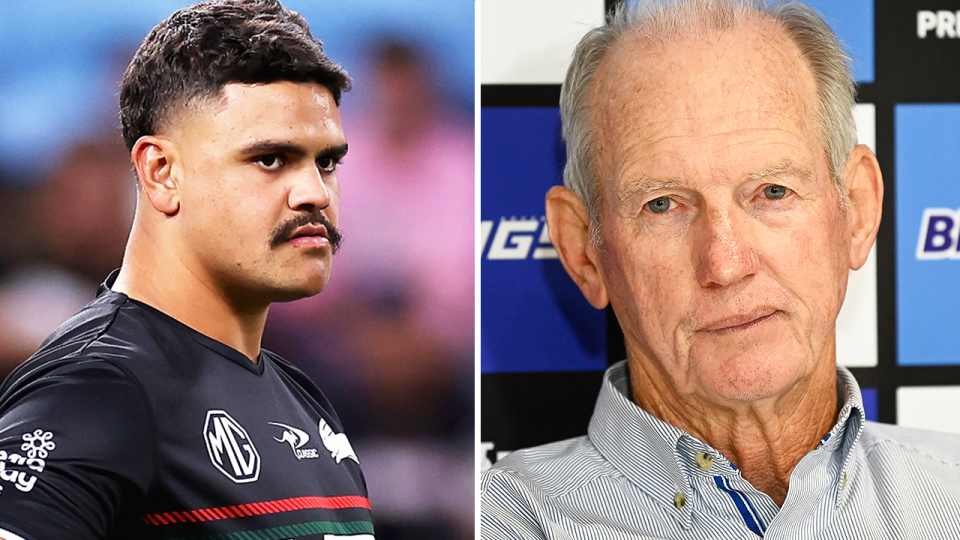 South Sydney are attempting to name Latrell Mitchell (pictured left) this weekend so he can serve his one-game suspension, while coach Wayne Bennett (pictured right) is expected to lift the standards at the club. (Getty Images)